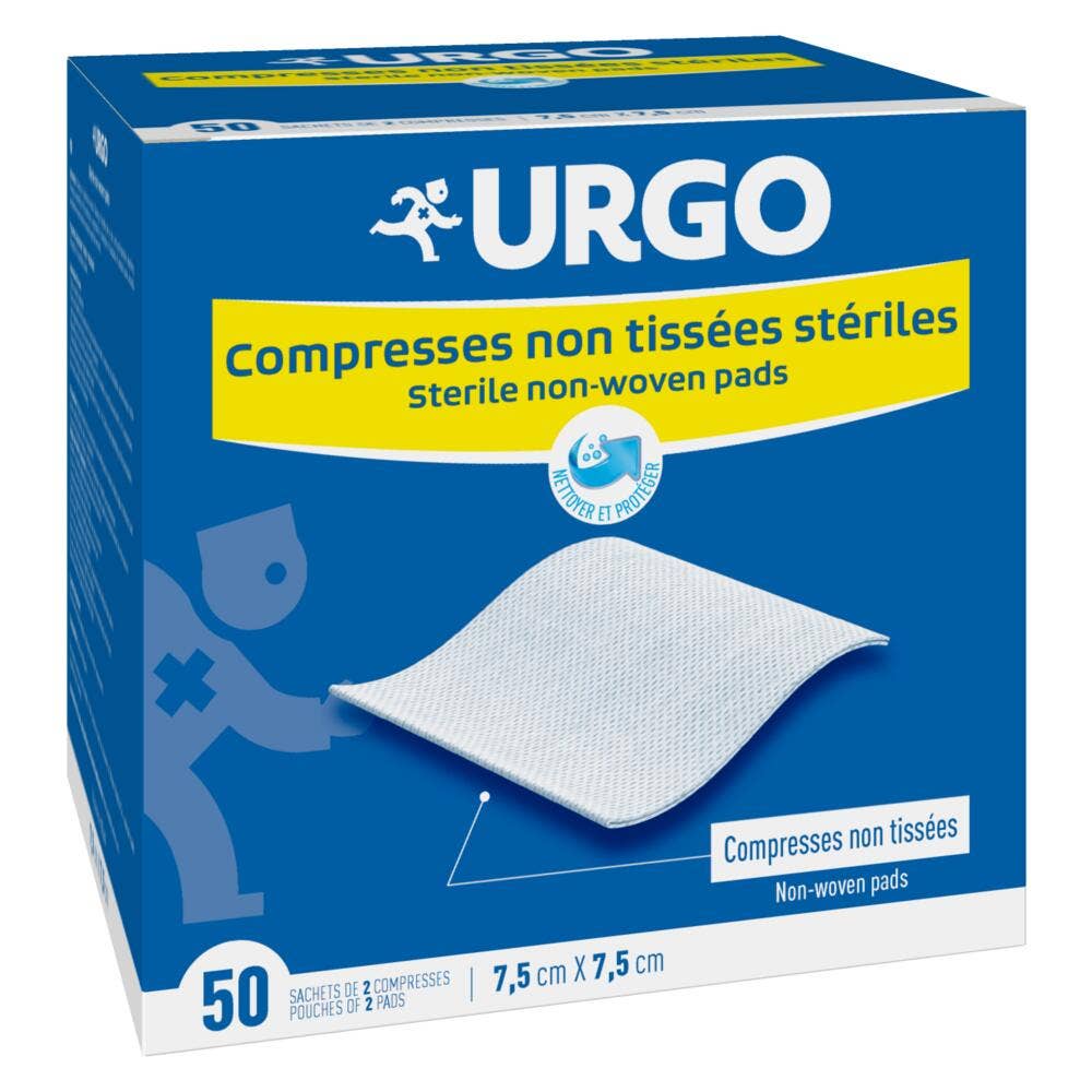 Urgo Compresse sterili in tessuto non tessuto 7,5x7,5 cm 50 bustine