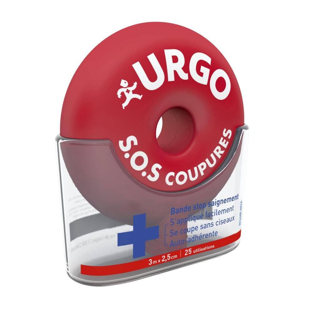 Urgo Sos Coupures Bendaggi Stop Saignement 3M x 2,5 cm