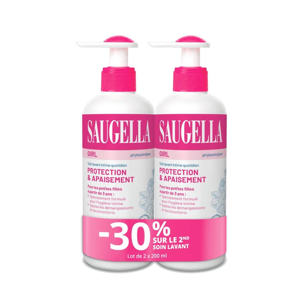Saugella Girl Emulsione detergente delicata 2x200ml