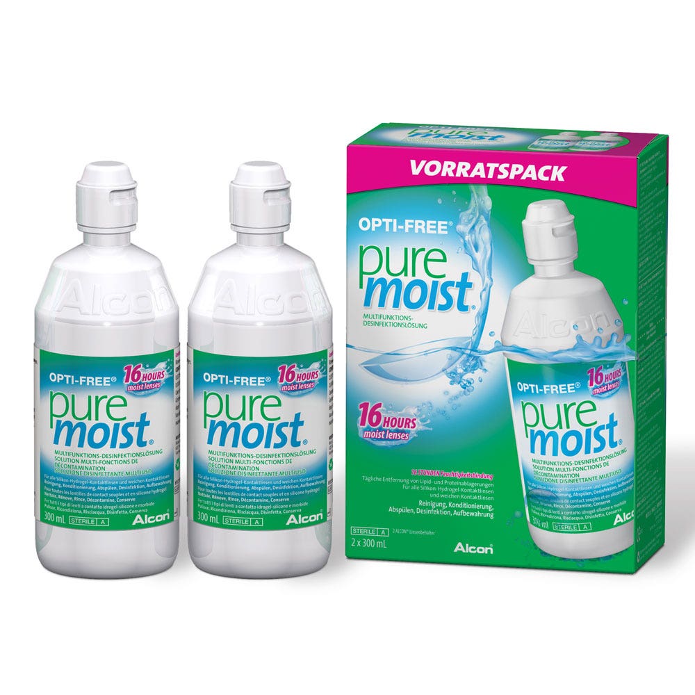 Alcon Soluzione di decontaminazione Multi Moist Pure Moist 2x300ml