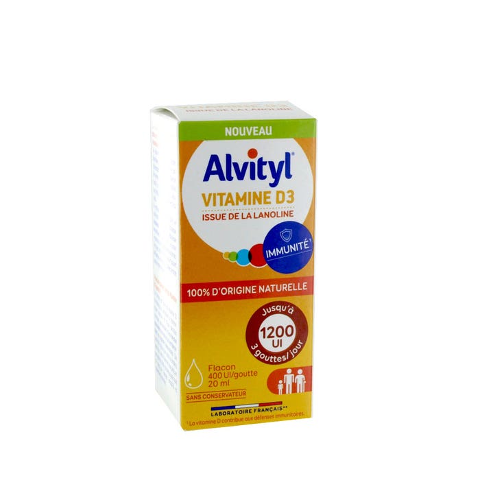 Alvityl Vitamine D3 da lanolina naturale al 100% 20ml