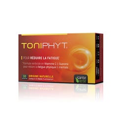 Sante Verte Toniphyt Vitamine C et Guarana Réduire la fatigue 30 compresse