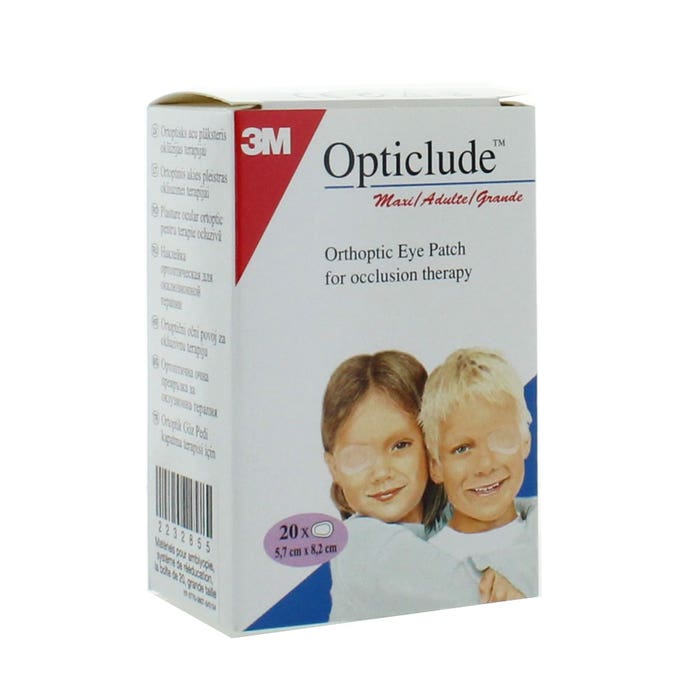 Opticlude 20 Medicazioni ortopediche per sedia Maxi 8cm X 5,7cm 3M