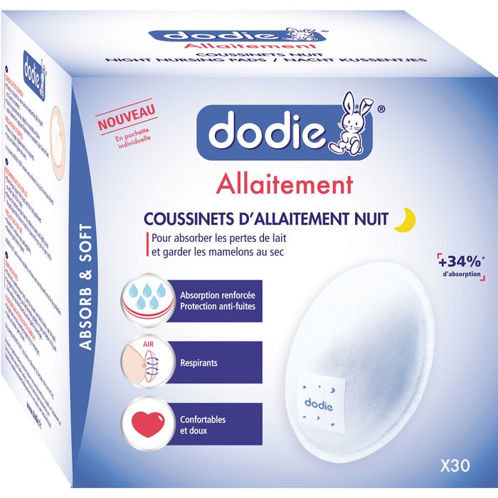 Dodie Coussinets D'allaitement Nuit Individuels X30 Dodie