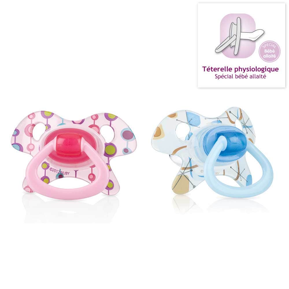Nuby Succhietto ortodontico in silicone collezione geo 0–6 mesi