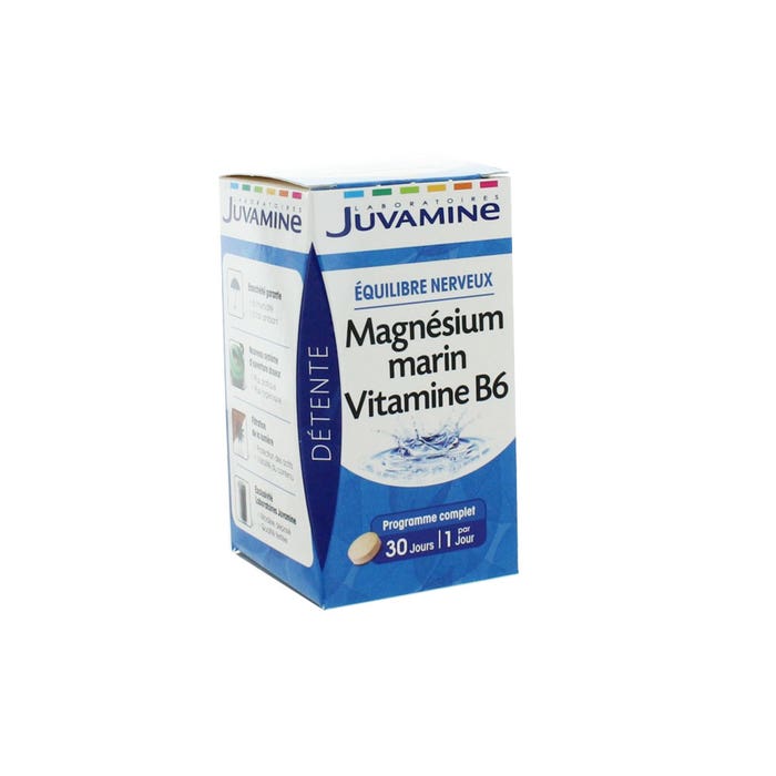 Magnesio Marina Vitamina B6 30 Compresse Juvamine