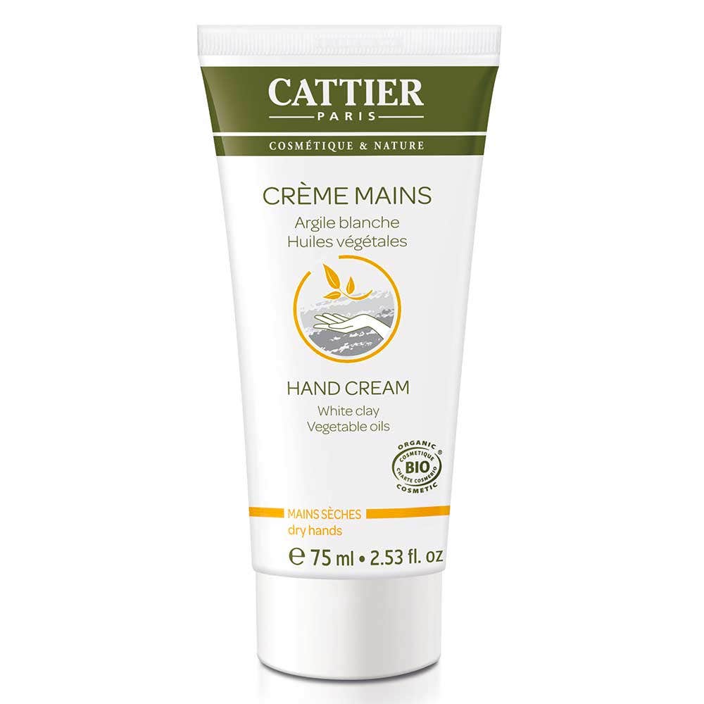 Cattier Argilla Crema biologica per mani secche Le Blanc 75ml