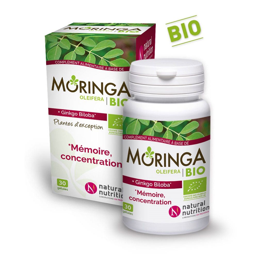 Natural Nutrition Moringa Memoire Organic 30 Gelule