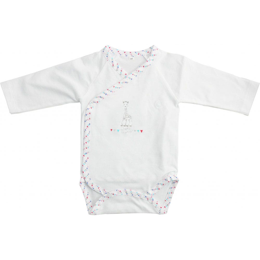 Mayo Parasol Sophie la girafe una domenica a parigi – body a maniche lunghe bianco/grigio per bambino + kit iniziale