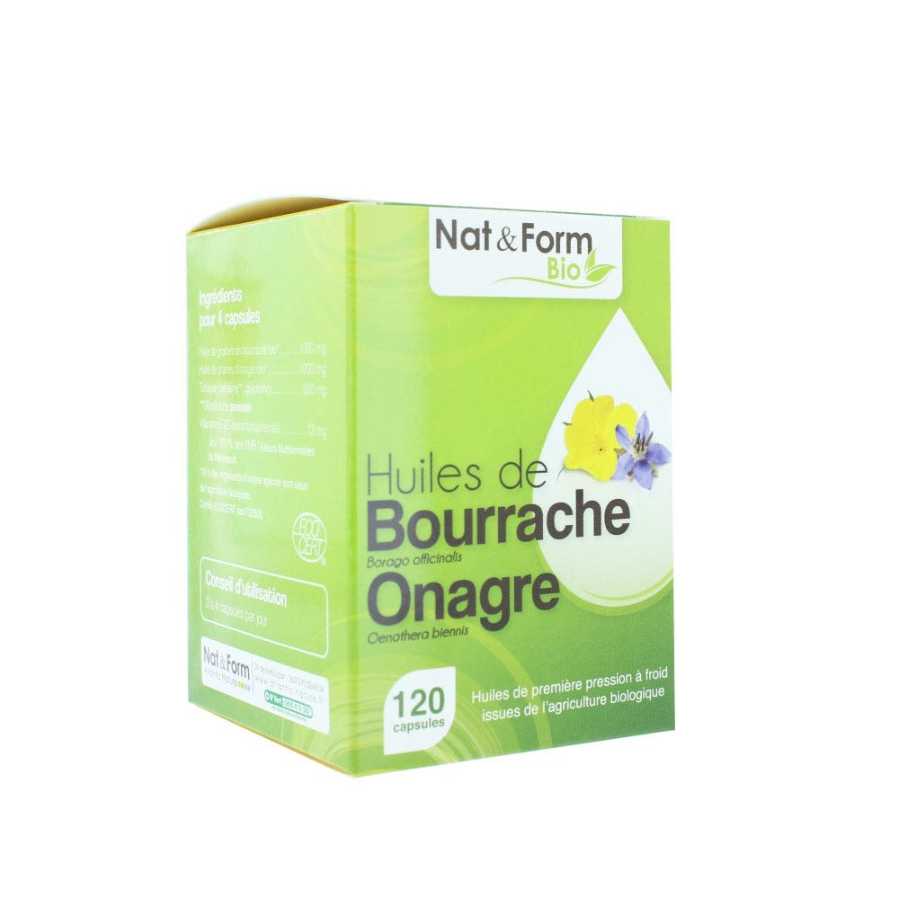 Nat&Form ENOTERA E BORRAGINE BIOLOGICHE 120 capsule