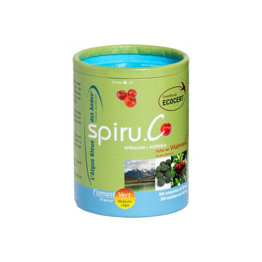 Flamant Vert Spiru.c Spirulina + Acerola 300 Compresse