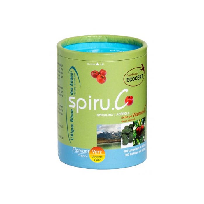 Spiru.c Spirulina + Acerola 300 Compresse Flamant Vert