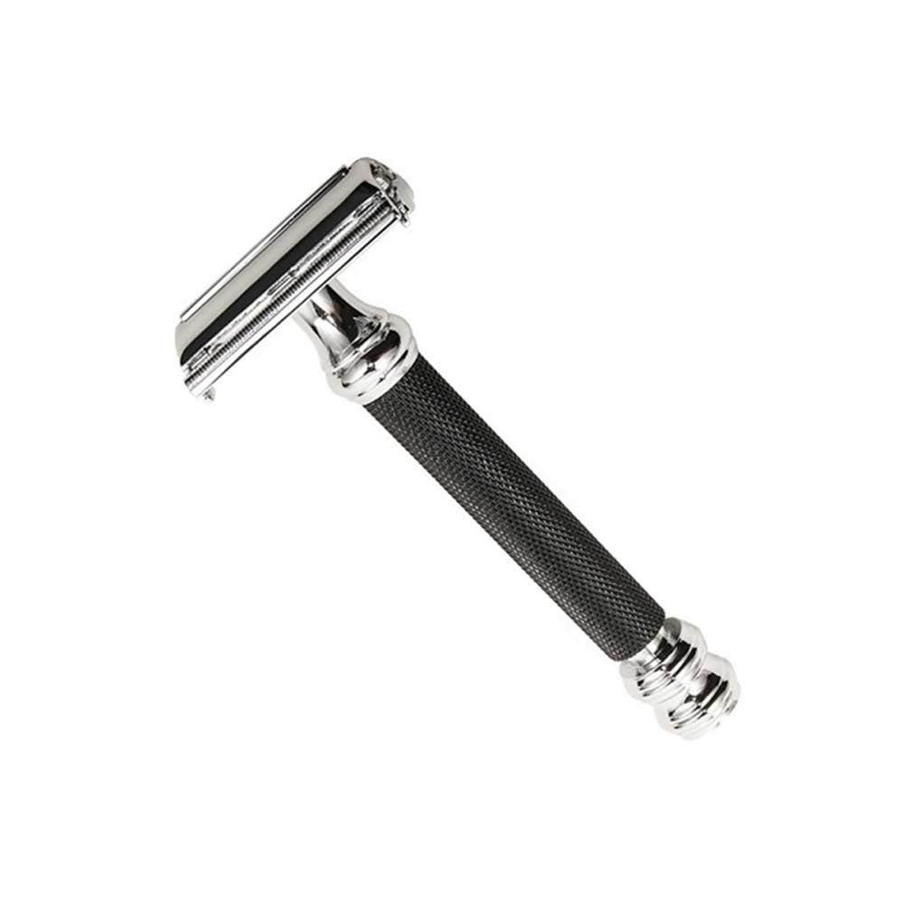 Parker Rasoio di sicurezza apertura a farfalla in metallo twist nero e cromo n°76r