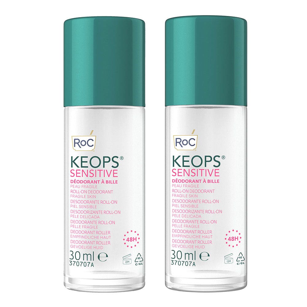 Roc Keops Deodorante roll-on pelle fragile 2x30ml
