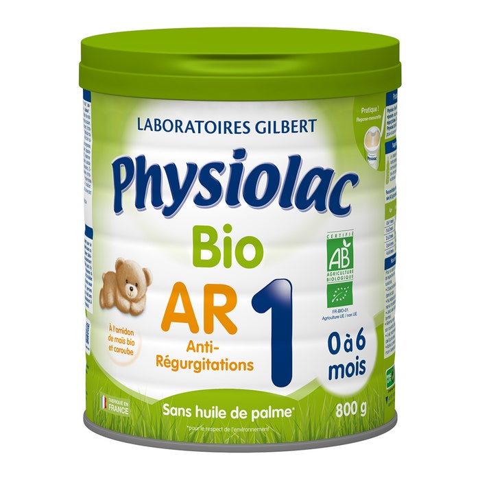 Latte in polvere Bio RDA* 1 800g Da 0 a 6 mesi Physiolac