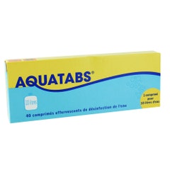 Aquatabs Désinfection De L'eau 40 Comprimes Effervescents
