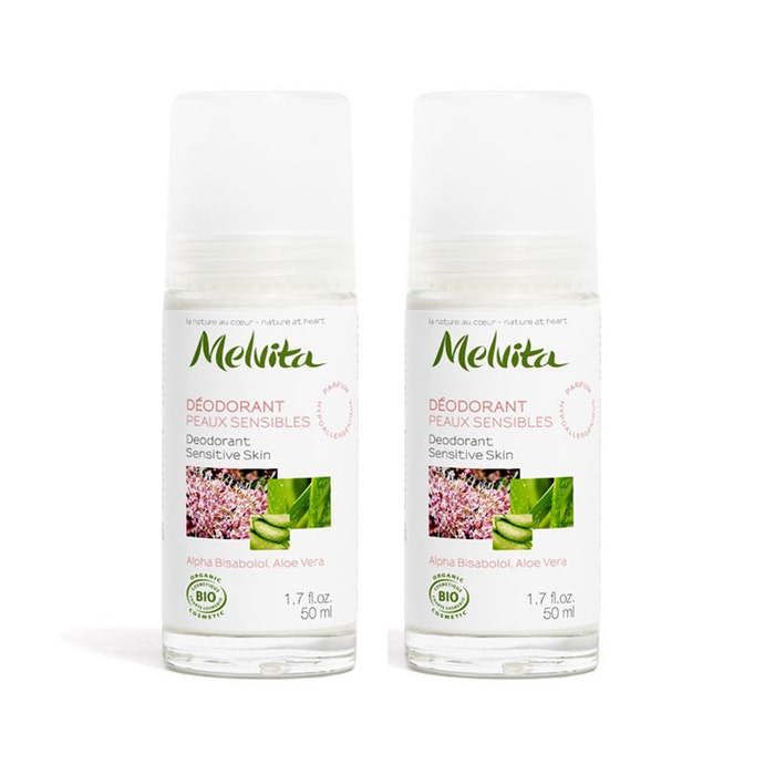 Melvita Deodorant Peaux Sensibles Roll On Bio 2x50ml Melvita