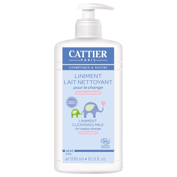 Lino e Latte Detergente Ipoallergenico per il Cambio del Pannolino 500ml Bebe Cattier
