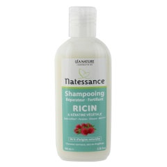 Natessance Shampoo fortificante alla Ricina e Cheratina Vegetale Capelli normali secchi o indeboliti 100 ml