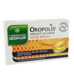 Mediflor Oropolis Propoli e Pappa Reale Gusto Limone 16 Pastiglie Lenitive Gola