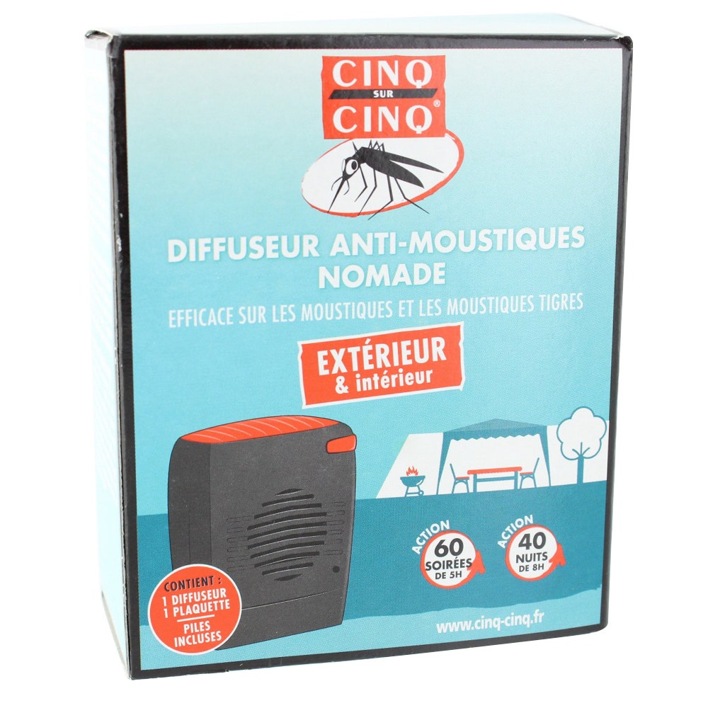 Cinq Sur Cinq Diffusore di zanzare Nomad + compressa + batterie