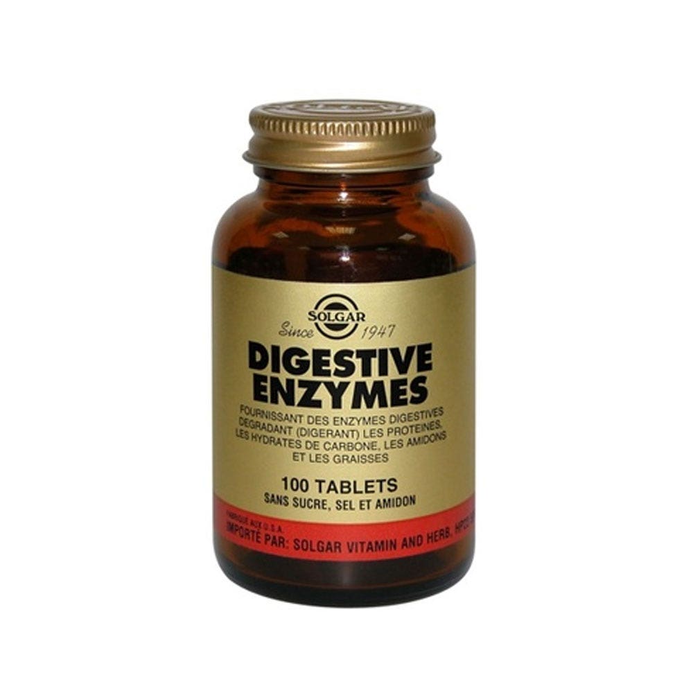 Solgar Enzimi digestivi per la digestione e la disintossicazione del sistema digestivo 100 compresse