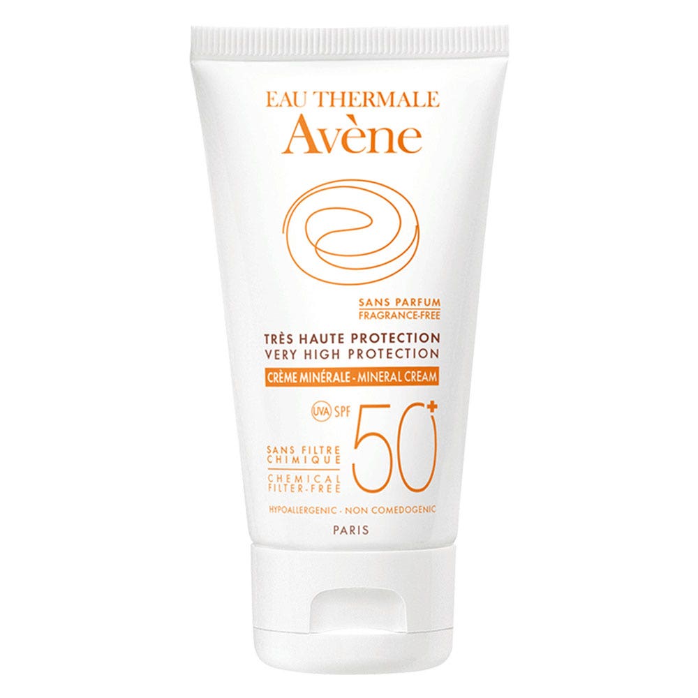 Avène Solari Crema minerale protezione molto alta senza profumo pelli intolleranti SPF50+ Pelli intolleranti 50 ml