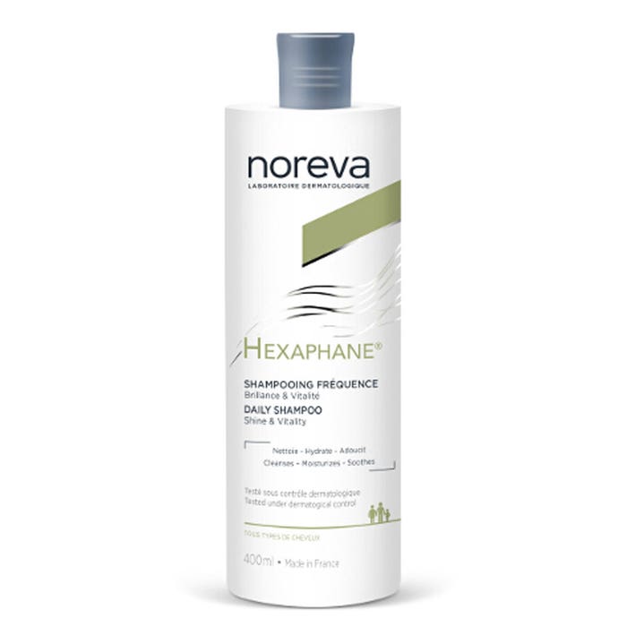 Shampoo quotidiano di lucentezza e vitalità Pour tous types Capelli 400 ml Hexaphane Noreva