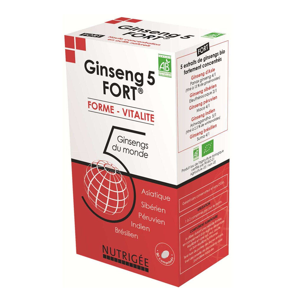 Nutrigée Ginseng 5 Fort 30 Compresse