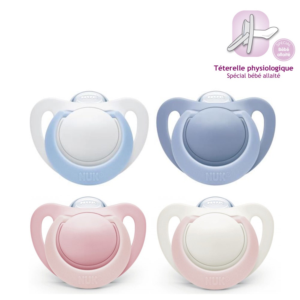 Nuk Ciucci fisiologici in silicone Genius Taglia 3 18 mesi e Plus X2