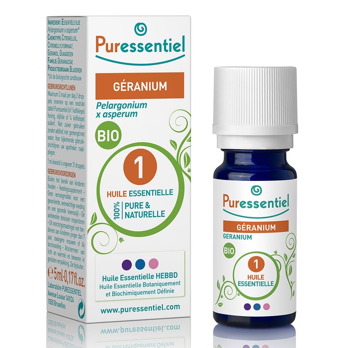 Puressentiel Huiles Essentielles Olio essenziale di Geranio bio 5 ml