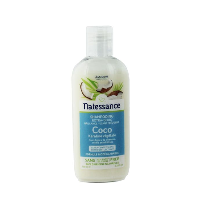 Shampoo vegetale alla lucentezza e al Keratin 100ml Coco Natessance