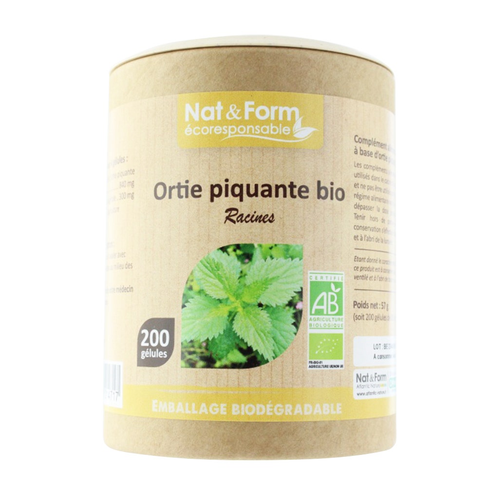 Nat&Form Ortica Radice Biologica 200 Gelule