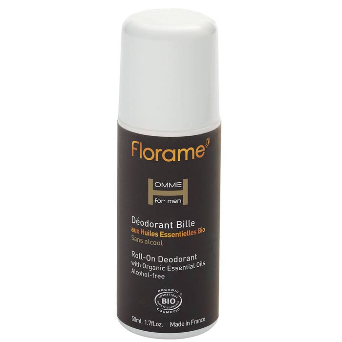Homme For Men - Deodorante biologico roll-on 50ml Florame