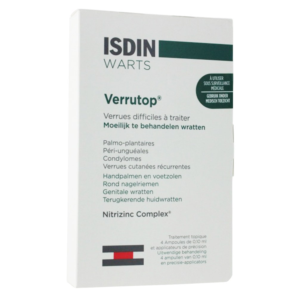 Isdin Verrutop Trattamento delle verruche Warts 4 Fiale da 0.10ml