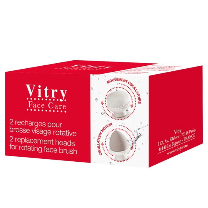 Vitry Face Care 2 Recharges Pour Brosse Visage Rotative Vitry