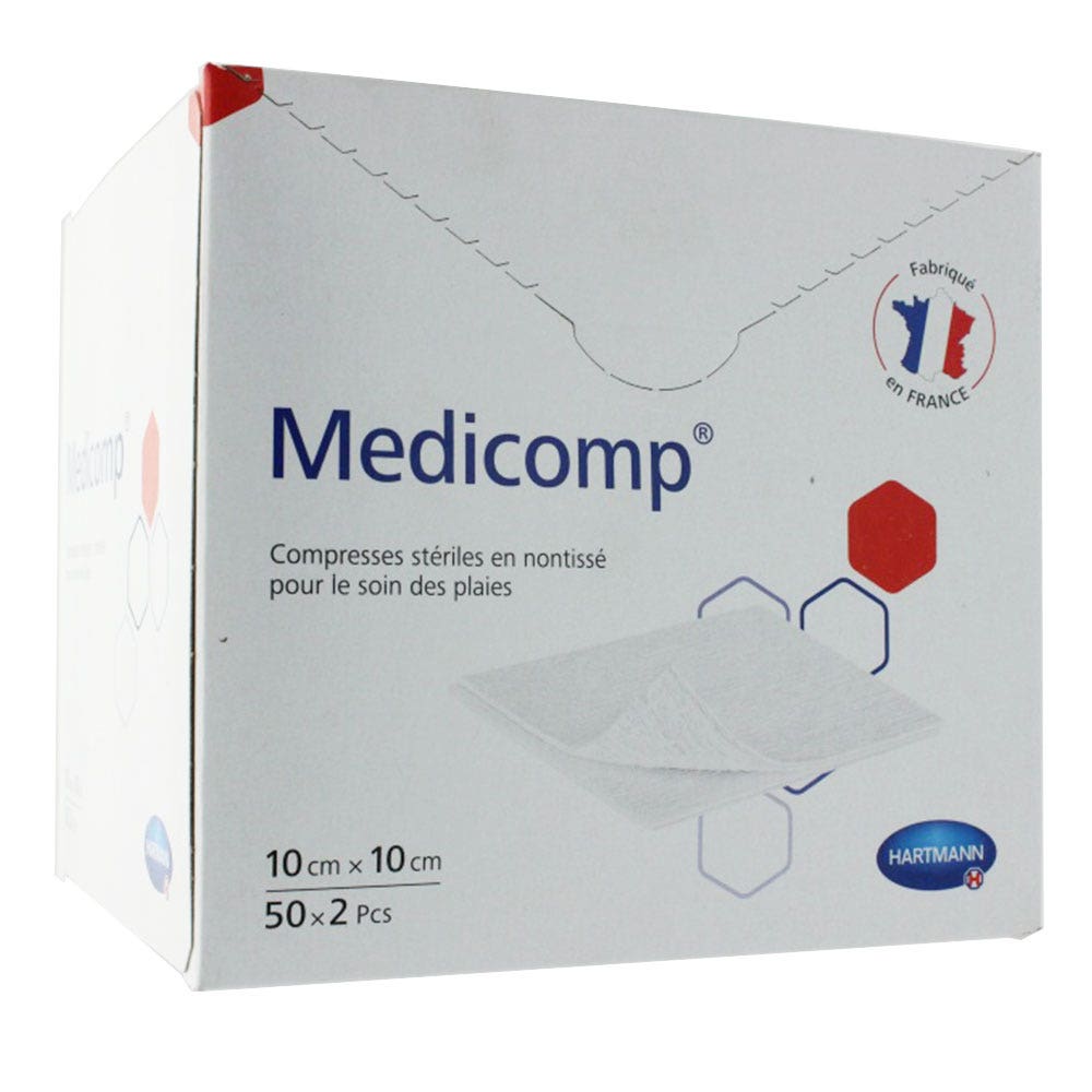 Hartmann Medicomp Compresse sterili non tessute 10cmx10cm 50x2