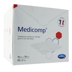 Hartmann Medicomp Compresse sterili in tessuto non tessuto 10cmx10cm 50x2