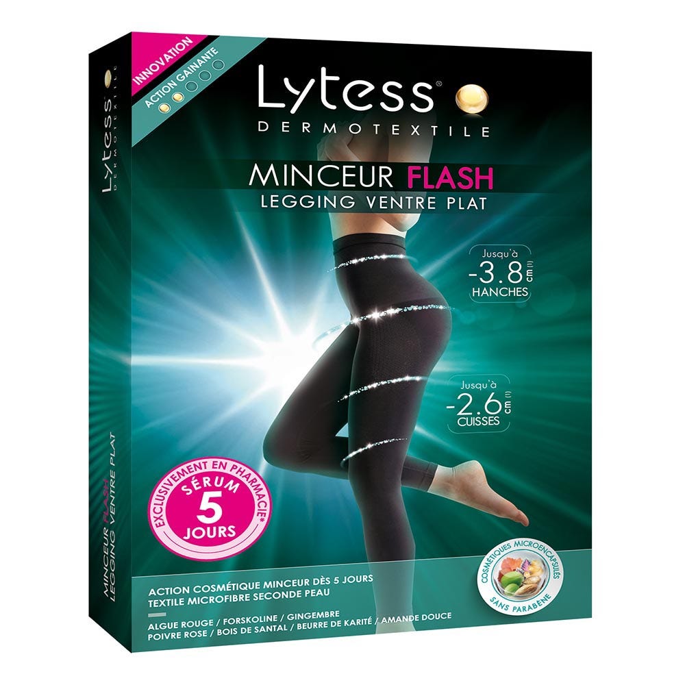 Lytess Flash Gambale pancia piatta nero