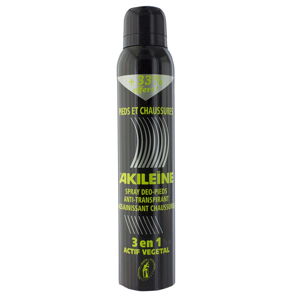 Asepta Akileine Spray deodorante piedi anti-traspirante con il 33% in omaggio 150 ml