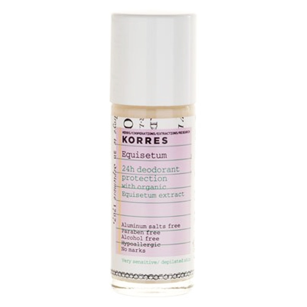 Korres Deodorante Roll-on Freschezza 24h Protezione per Pelle Sensibile ed Epilata 30ml