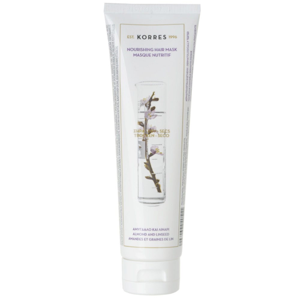 Korres Maschera nutriente per capelli secchi e danneggiati Mandorle e semi di Lino 125 ml