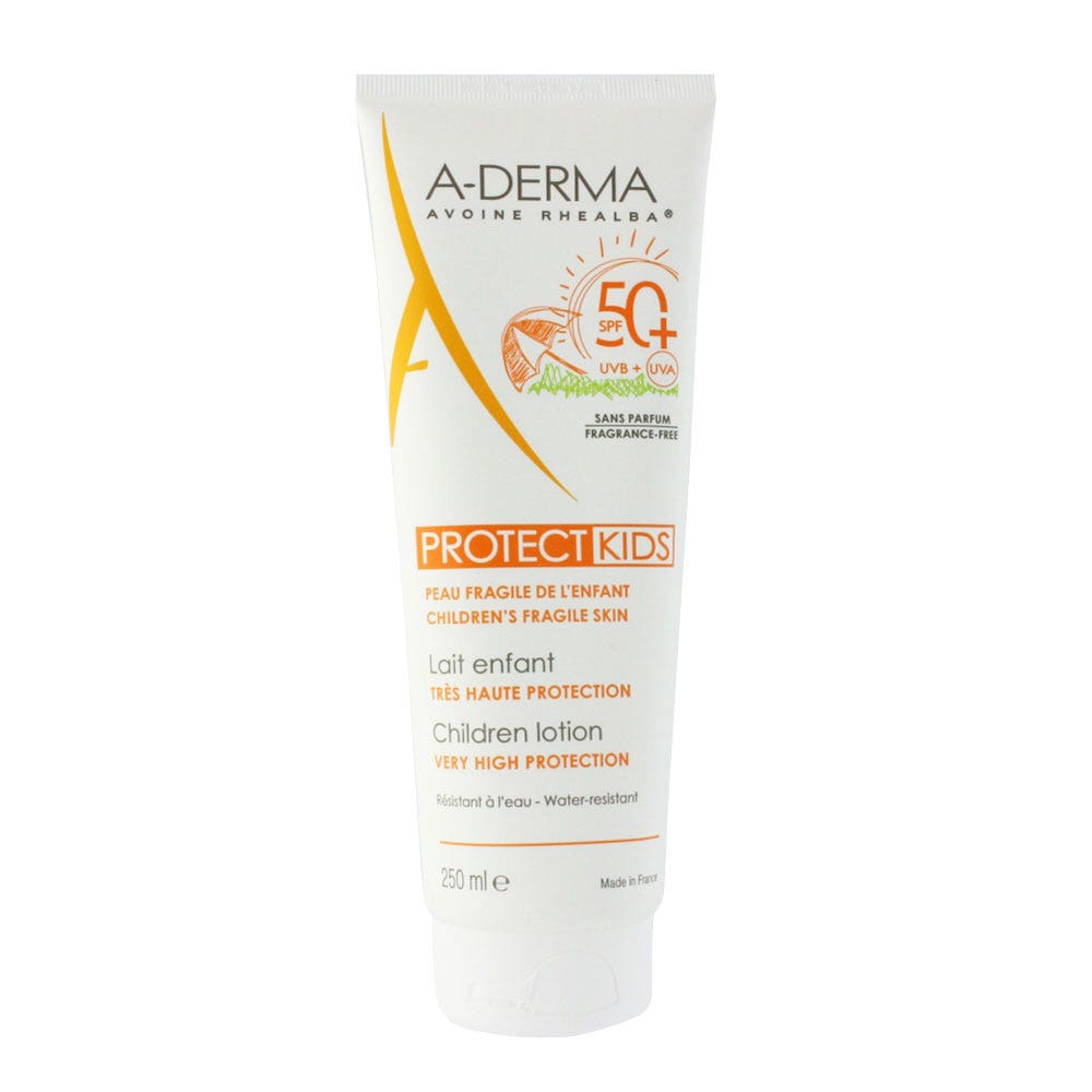 A-Derma Protect Lozione per bambini ad altissima protezione Spf50+ Kid 250ml
