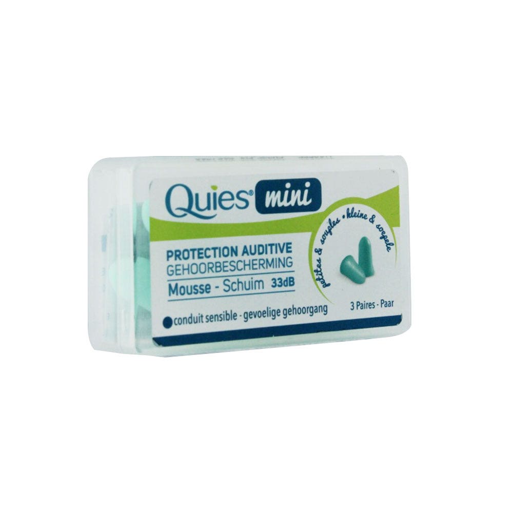 Quies Mini protezioni per l'udito in schiuma 3 paia