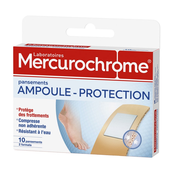 Medicazioni protettive per vesciche 2 misure X10 pezzi Mercurochrome