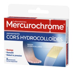 Mercurochrome Medicazioni idrocolloidali per il mais 8 Medicazioni per le dita dei piedi