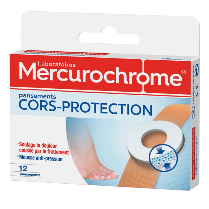 Bendaggi protettivi per il mais 12 Medicazioni Mercurochrome