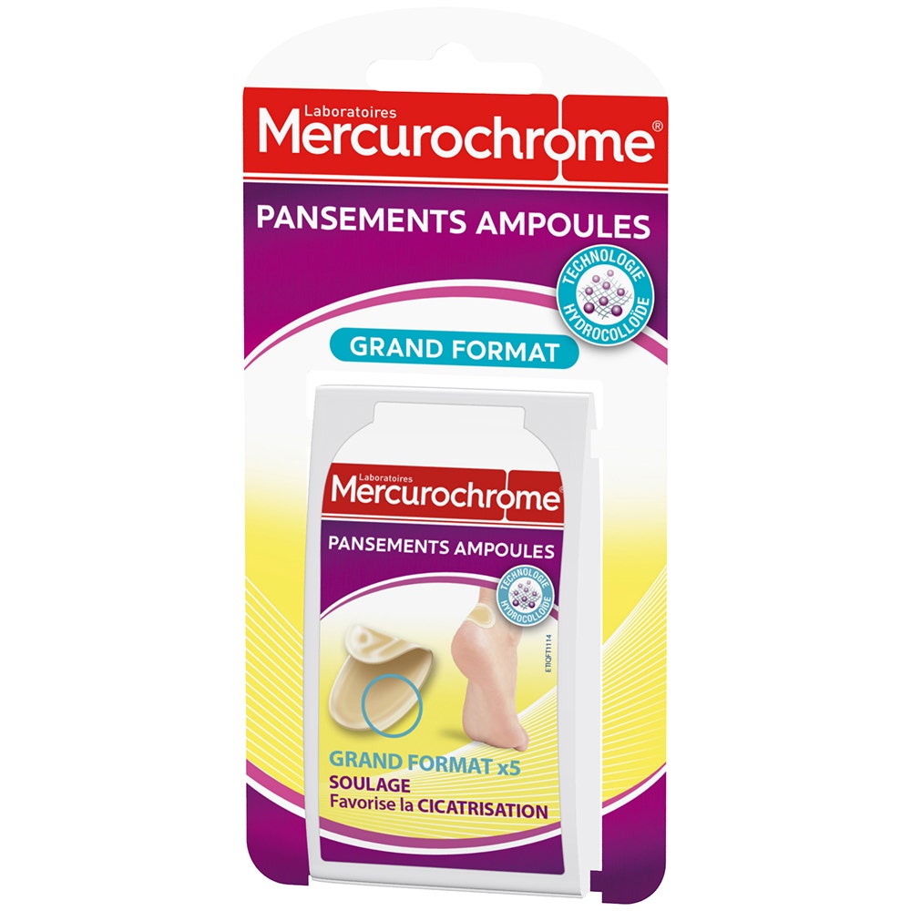 Mercurochrome Medicazioni per vesciche di grandi dimensioni 5 Medicazioni