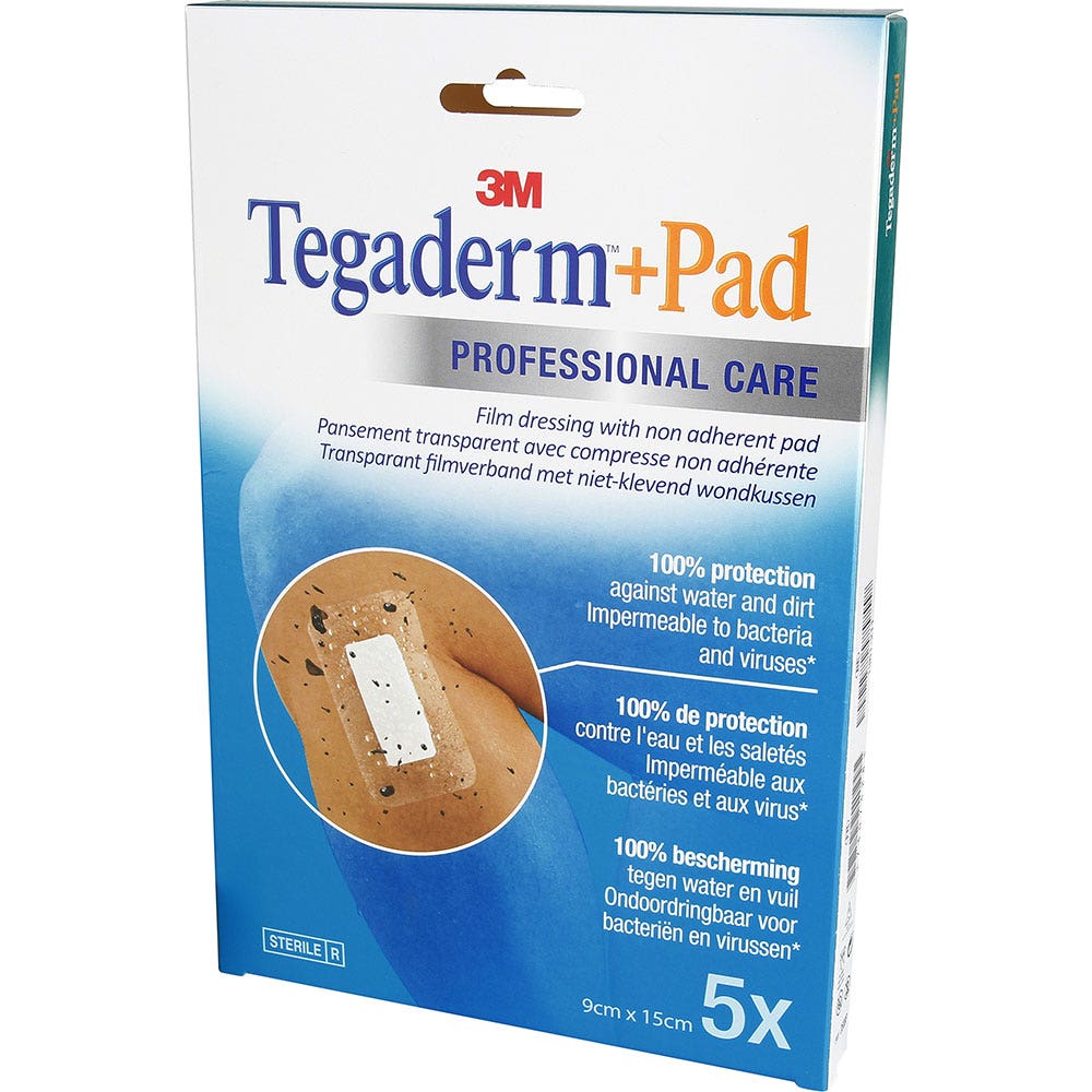 3M Tegaderm Pad Medicazioni in film 9cm X 15cm x5