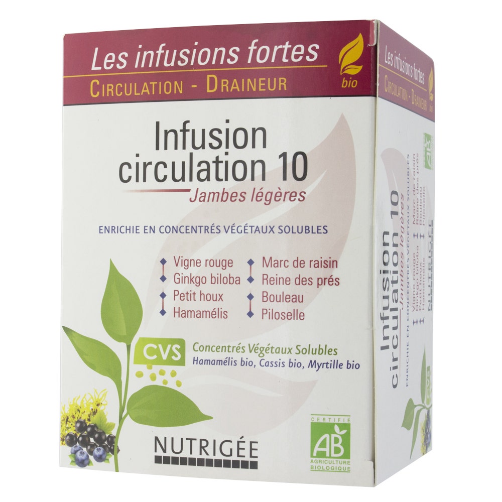 Nutrigée Circolazione 10 Gambe Leggere Biologiche 30 Bustine